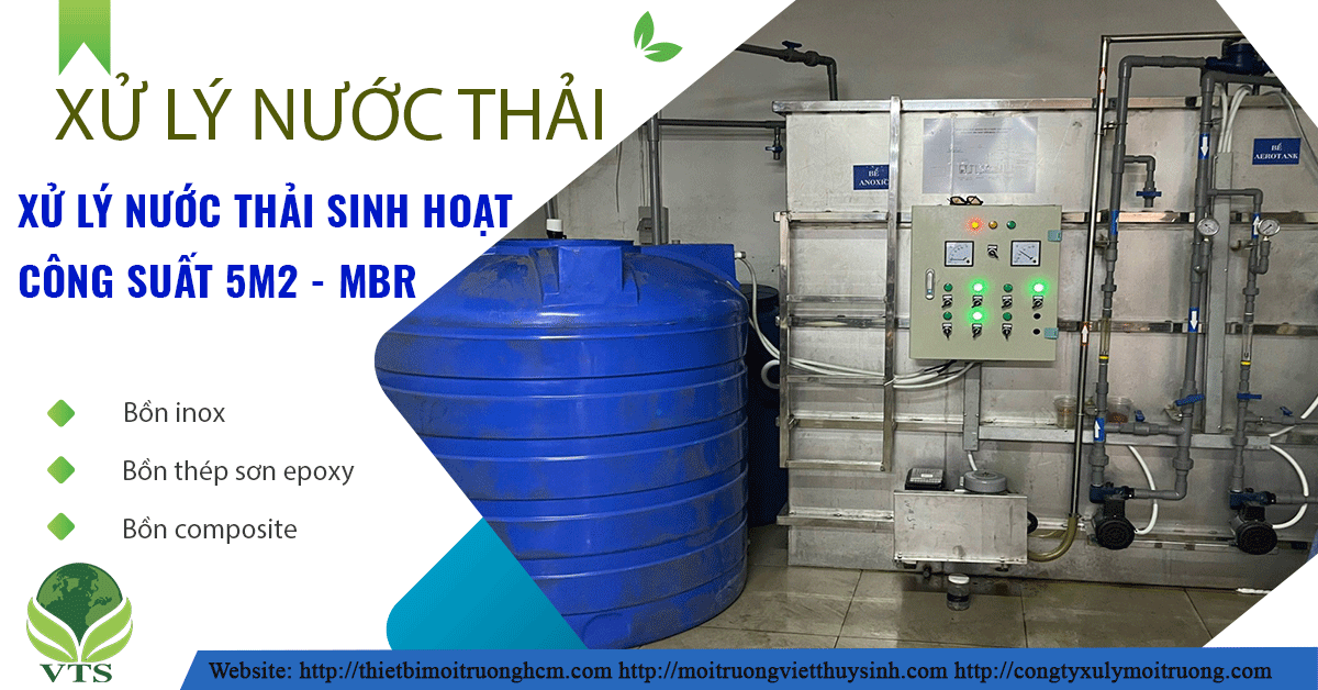 Lắp đặt hệ thống xử lý nước thải sinh hoạt công suất 5m3