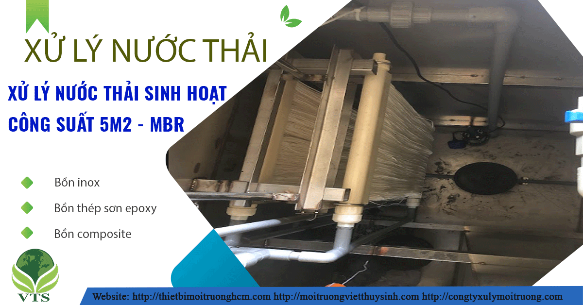 Lắp đặt màng mbr xử lý nước thải sinh hoạt công suất 5m3